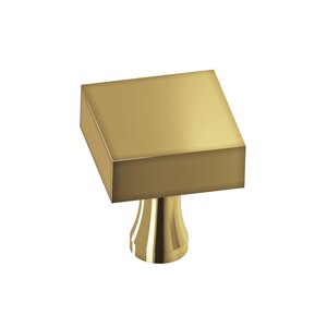 Colonial Bronze - Square Cabinet Knob With Flared Post Hand Finished