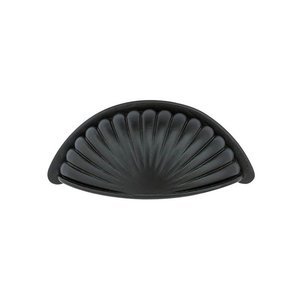 Emtek Tuscany Bronze Ribbed Pull Available in 4 Sizes and 2 Finishes - Flat Black Bronze Center to Center 4 FB 86102FB - 