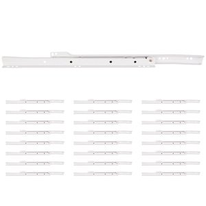 Hardware Resources - (25 PACK) 14" (350mm) Cream White Self Closing Slide Pair in White