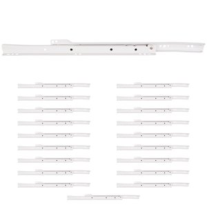 Hardware Resources - (20 PACK) 18" (450mm) Cream White Self Closing Slide Retail Pack in White