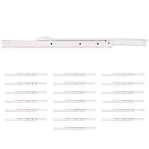 Hardware Resources - (20 PACK) 20" (500mm) Cream White Self Closing Slide Retail Pack in White