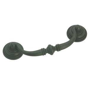 Richelieu Hardware - Country Style Expression - 4 1/4" Centers Beaded Bail Pull in Matte Black Iron