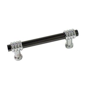 RK International - Two Tone - Swirl Pull in Polished Chrome with Black Nickel