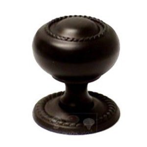 RK International Hardware Oil Rubbed Bronze II -  1 1/4" Rope Knob with Backplate