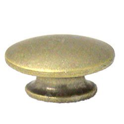 Small Oval Knob in Antique Brass