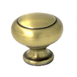 Round Knob in Satin Antique Brass