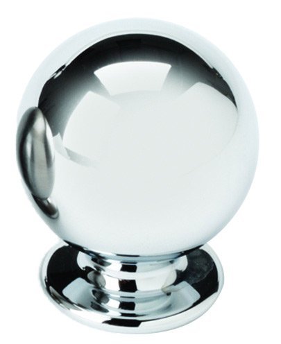 Solid Brass 1" Spherical Knob in Polished Chrome