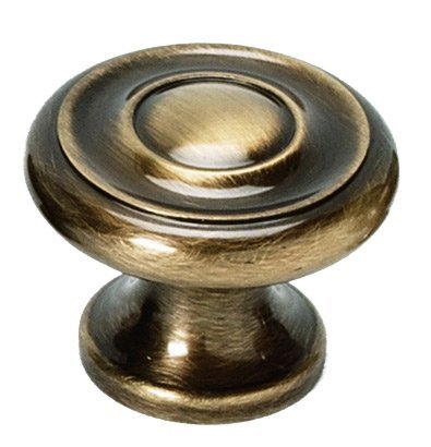 Solid Brass 1" Knob in Antique English