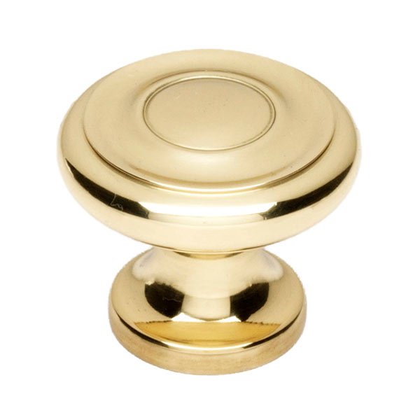 Solid Brass 1" Knob in Polished Brass