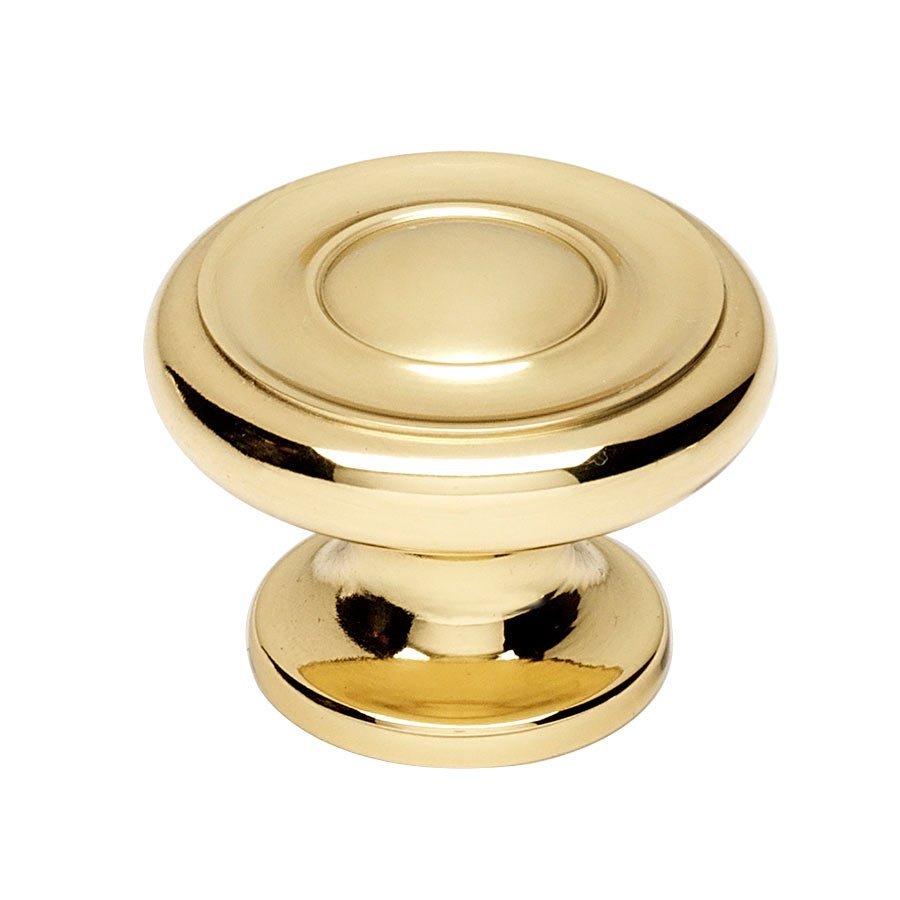 Solid Brass 1 1/2" Knob in Polished Brass