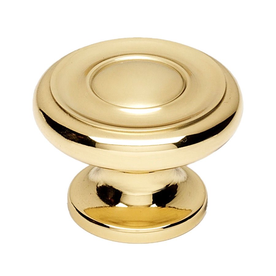 Solid Brass 1 1/2" Knob in Unlacquered Brass