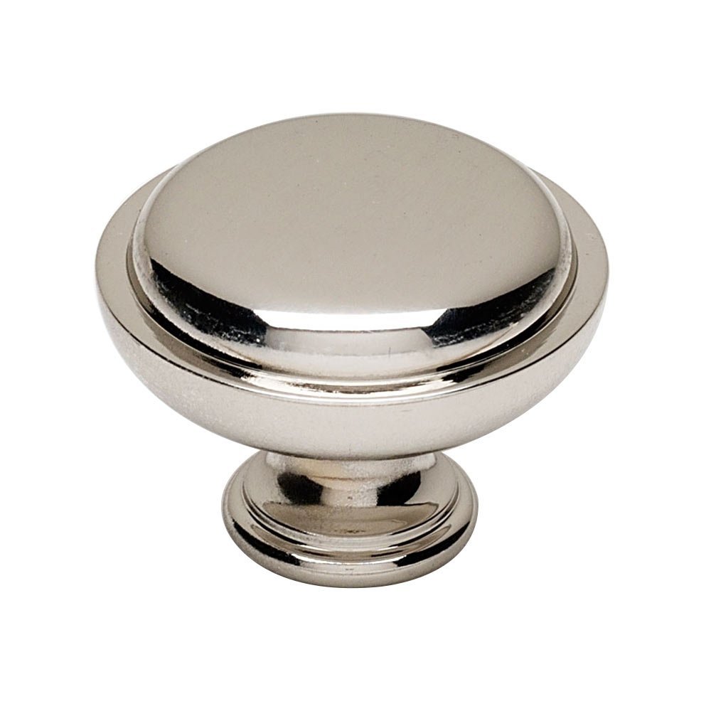Solid Brass 1 1/2" Knob in Polished Nickel