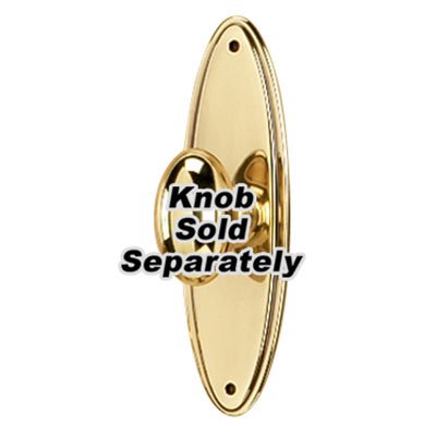 Solid Brass 3" Oval Escutcheon in Unlacquered Brass