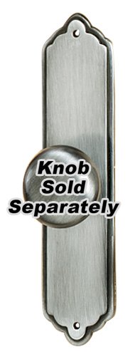 Solid Brass 4" Rectangle Escutcheon in Antique Pewter