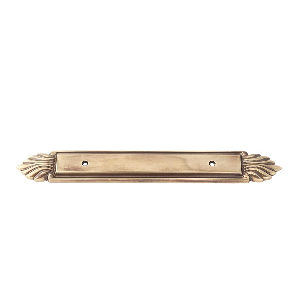 Solid Brass 3 1/2" Centers Backplate in Polished Antique