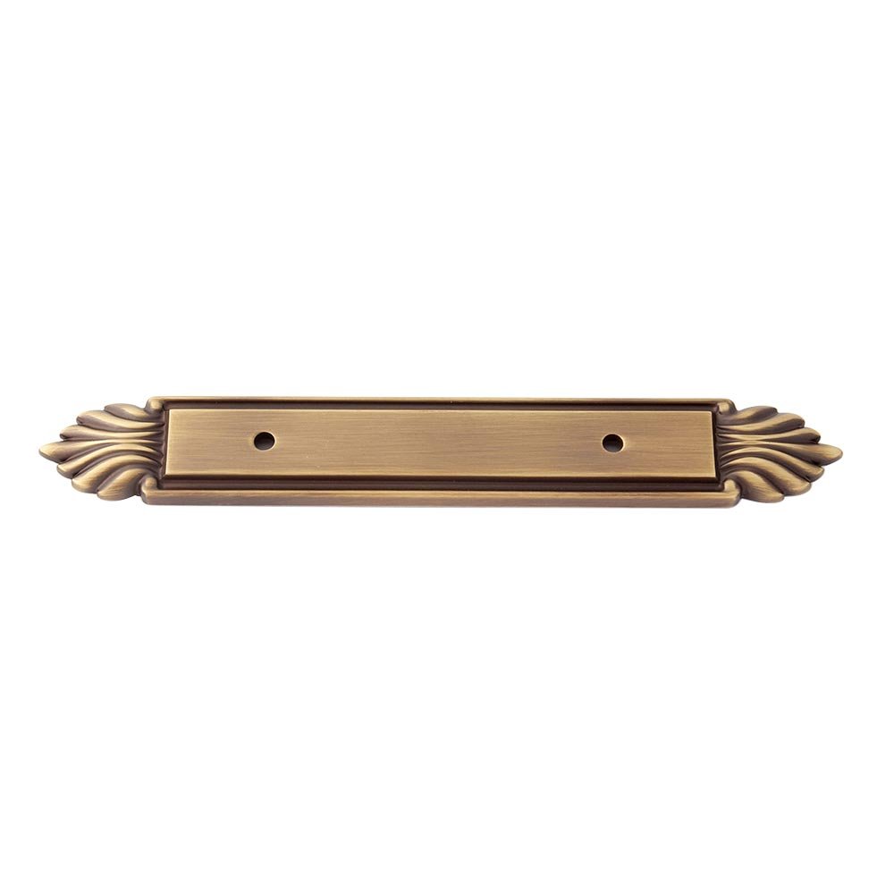 Solid Brass 3" Centers Backplate in Antique English Matte