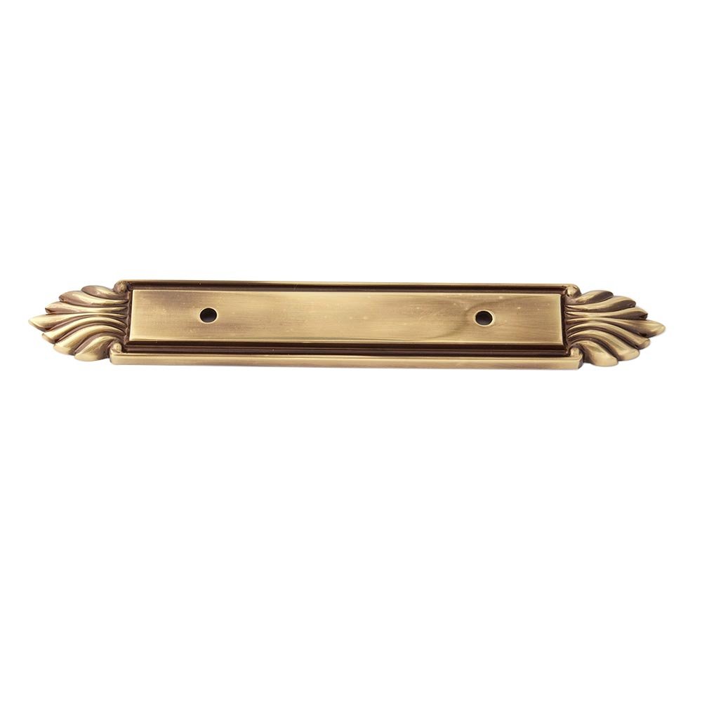 Solid Brass 3" Centers Backplate in Polished Antique