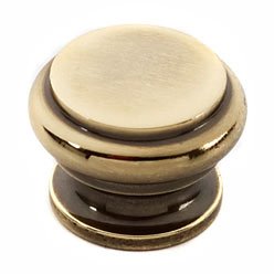 Solid Brass 3/8" Knob in Polished Antique