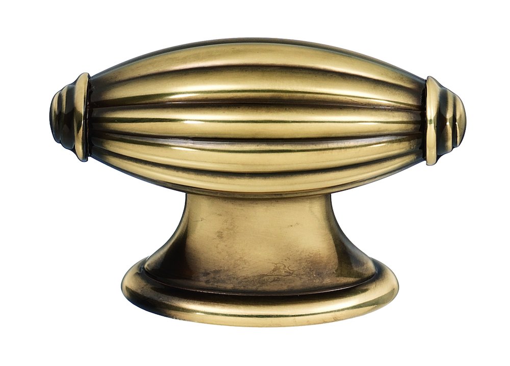 Solid Brass 2 3/16" Knob in Polished Antique