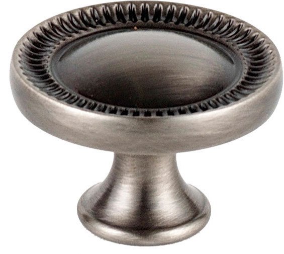 Solid Brass 1 1/4" Knob in Pewter
