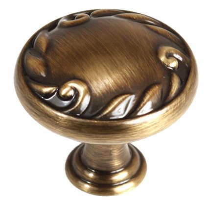 Solid Brass 1 1/4" Diameter Knob in Antique English