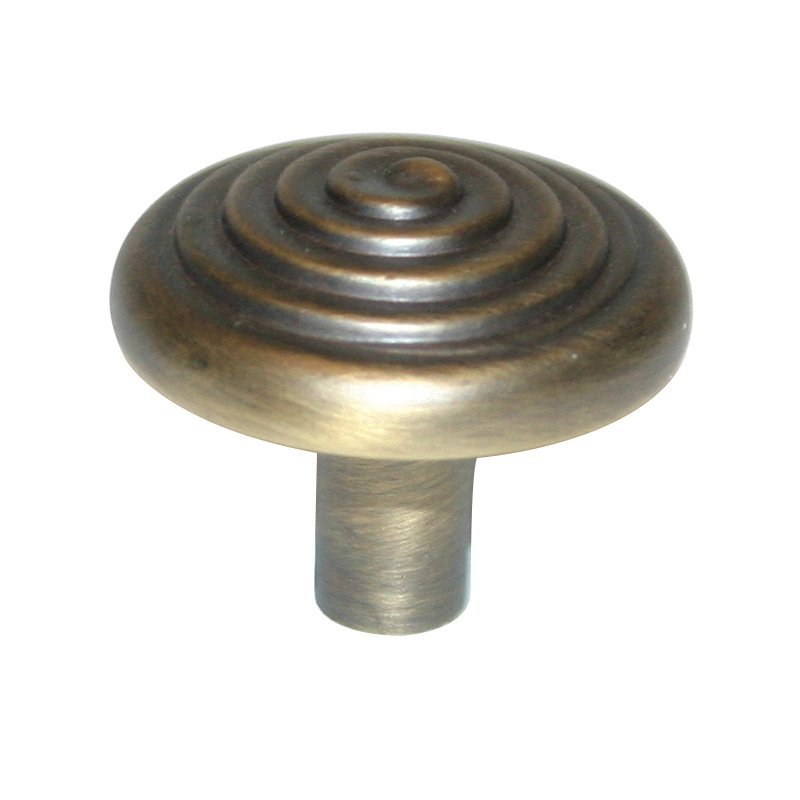1 1/4" Spiral Knob in Antique English Matte