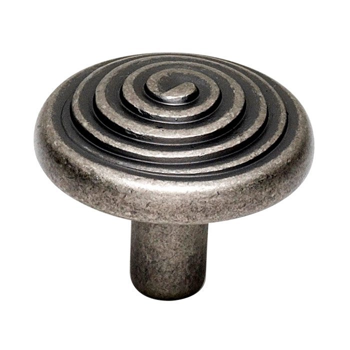 1 1/4" Spiral Knob in Distressed Nickel