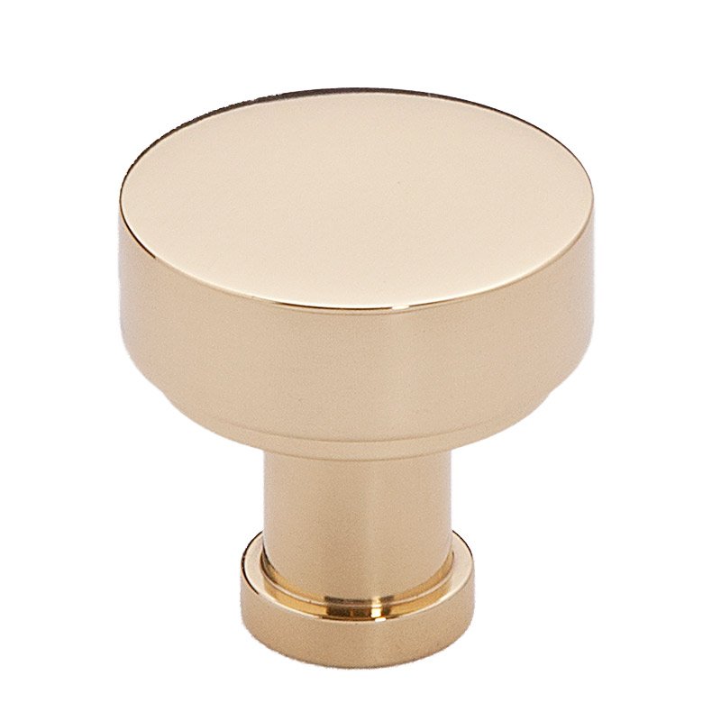 1" Rounded Knob in Unlacquered Brass