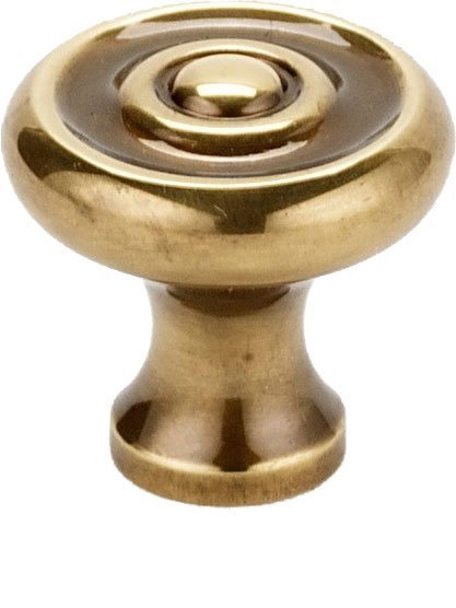 Solid Brass 3/4" Knob in Polished Antique