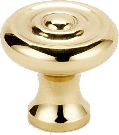 Solid Brass 3/4" Knob in Polished Brass