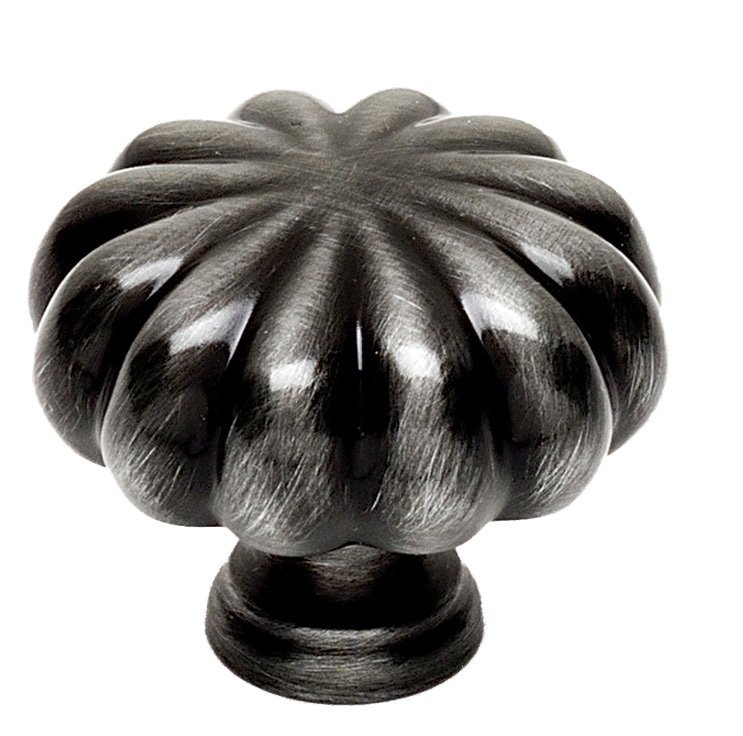 Solid Brass 1 1/2" Knob in Antique Pewter