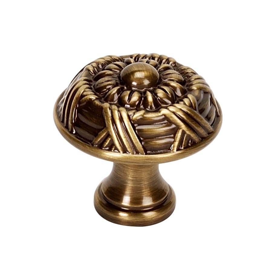Solid Brass 1 1/4" Knob in Antique English