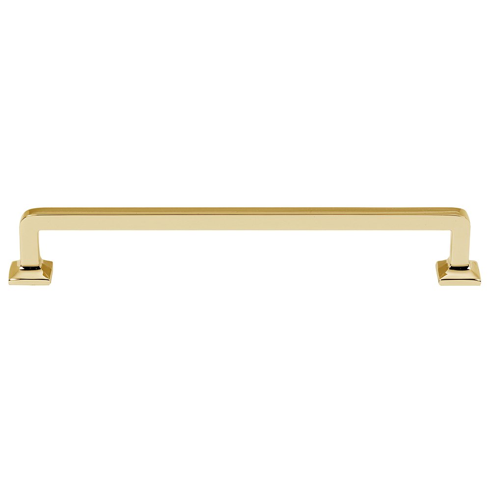 8" Centers Handle in Unlacquered Brass