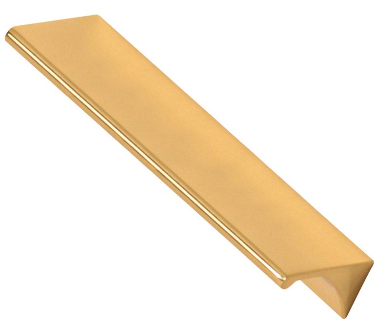 Solid Brass 6" Centers Tab Pull in Polished Brass