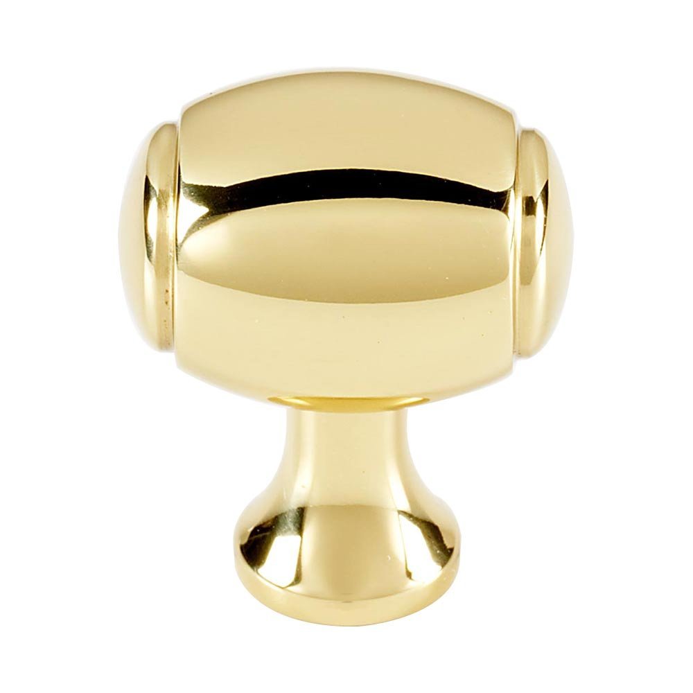 1" Barrel Knob in Polished Brass