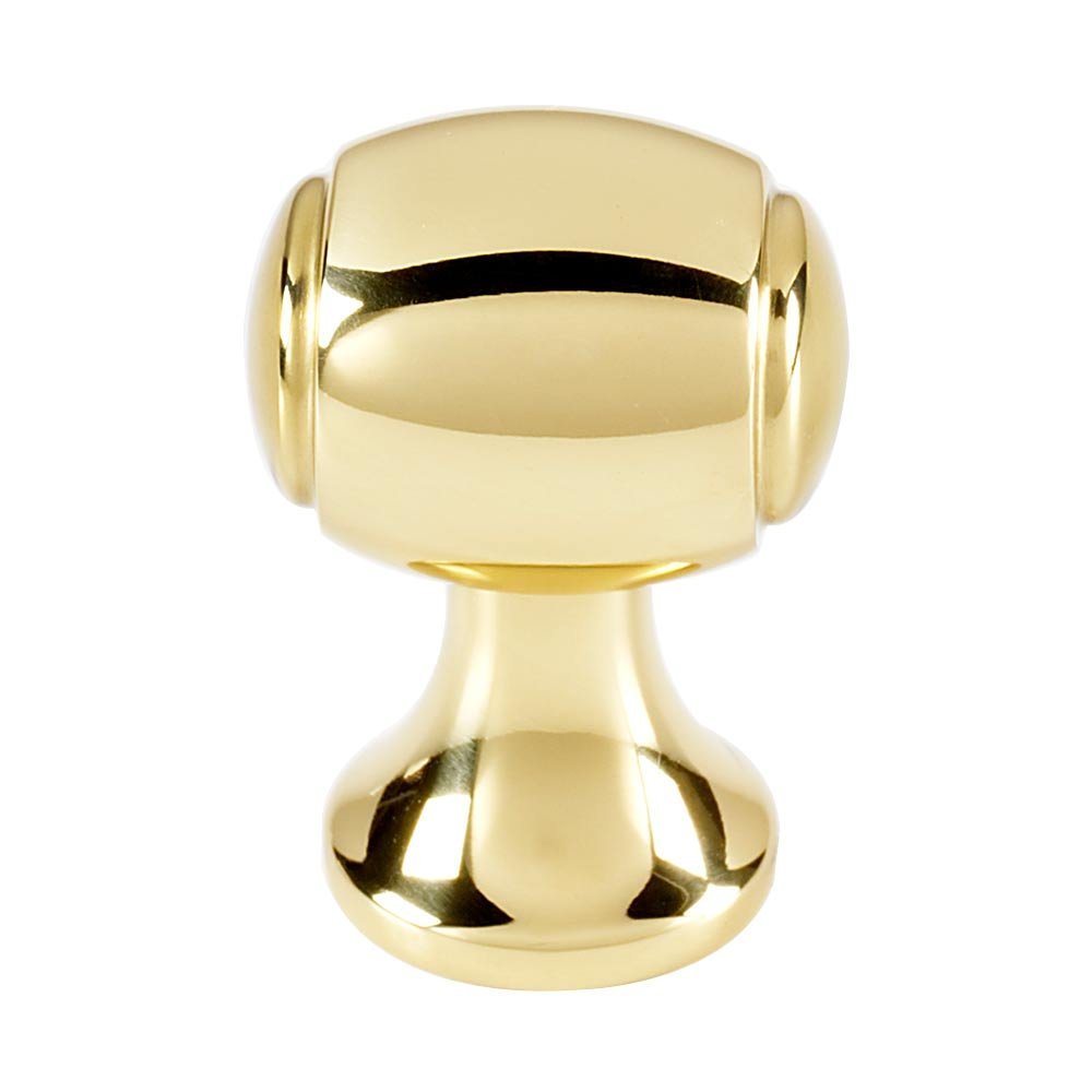 3/4" Barrel Knob in Polished Brass