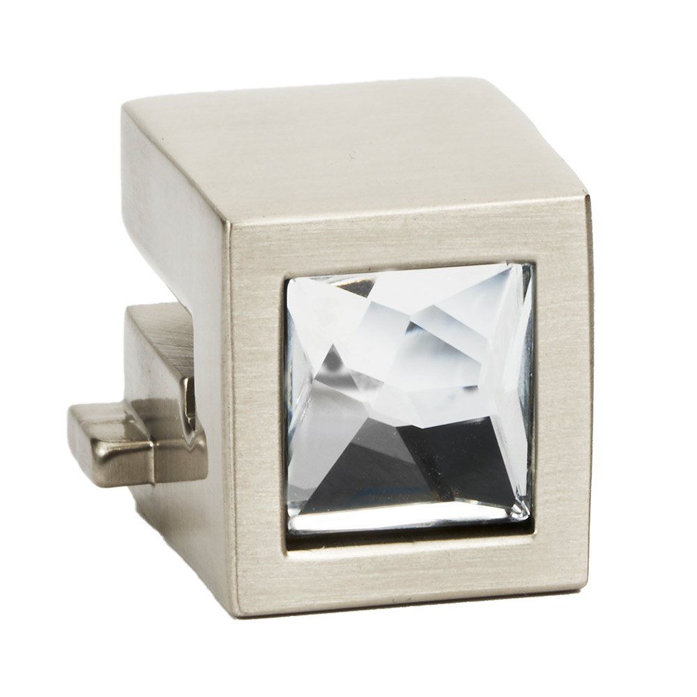 Crystal Large Square Mount for Rings 3" and 3 1/2" in Satin Nickel