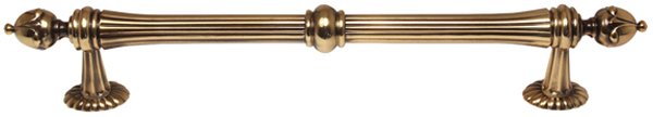 Solid Brass 8" Centers Appliance Pull in Polished Antique