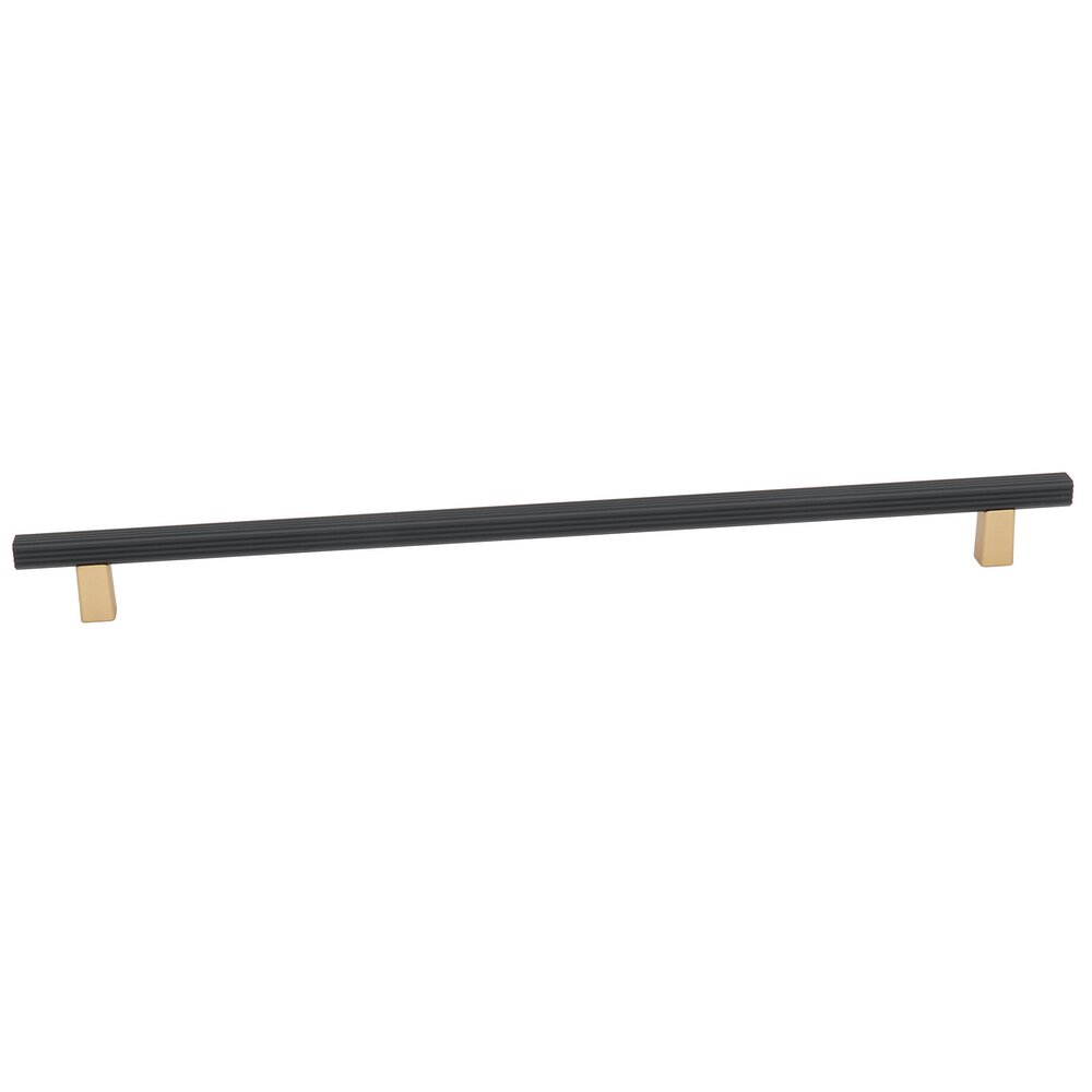 12" Centers Groove Bar Pull In Champagne/Matte Black