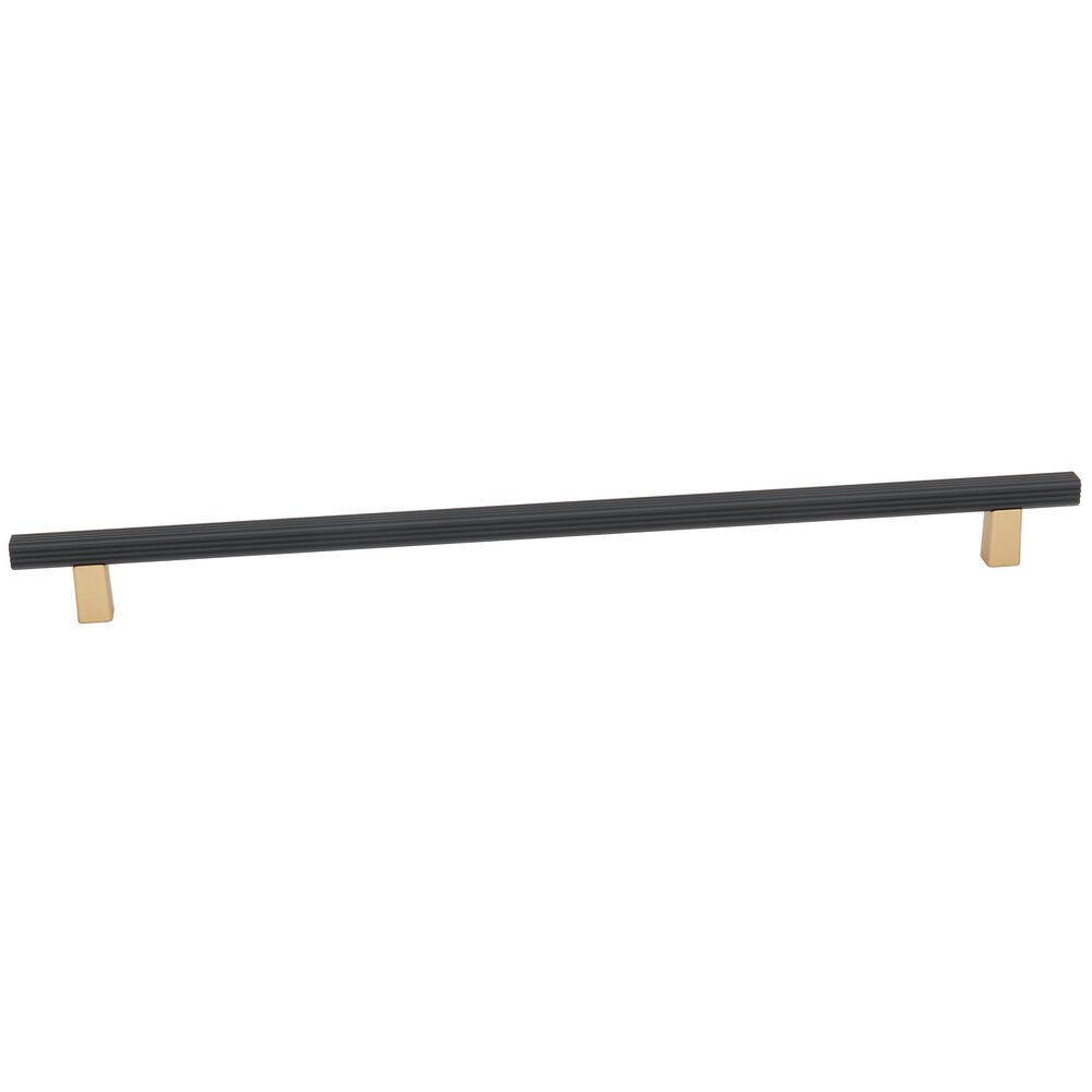 18" Centers Groove Bar Pull In Champagne/Matte Black