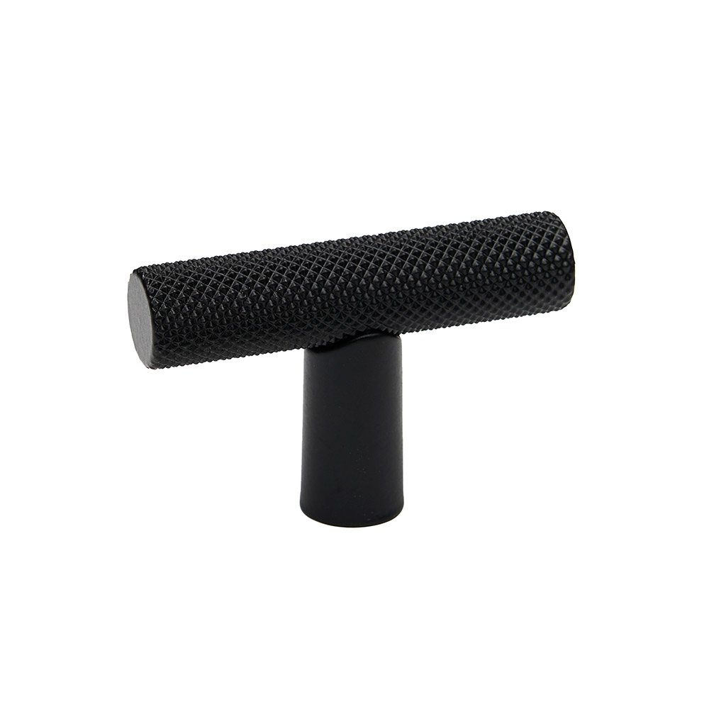 T Knob With Knurled Bar in Matte Black