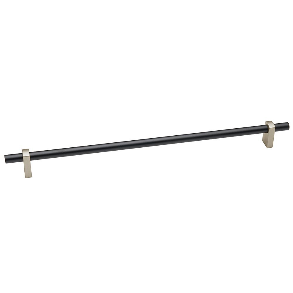 12" Centers Smooth Bar Appliance Pull in Matte Nickel And Matte Black