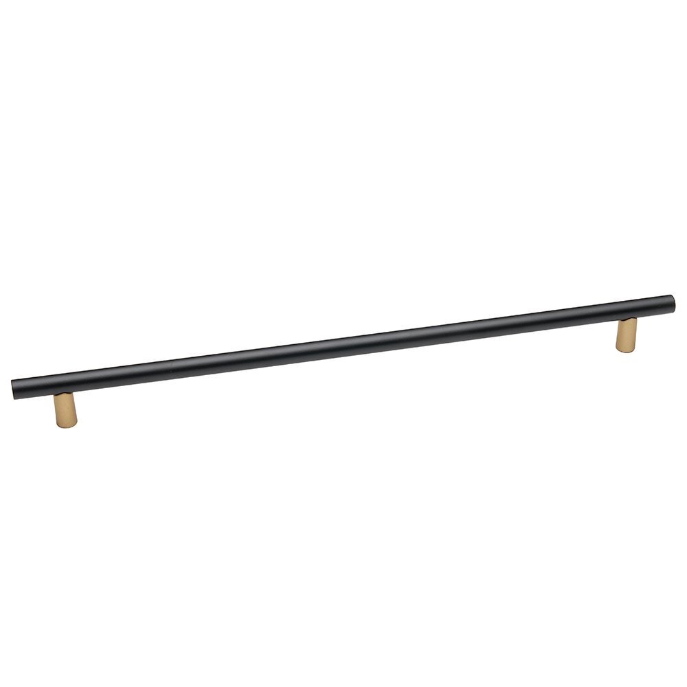 12" Centers Smooth Bar Appliance Pull in Champagne And Matte Black