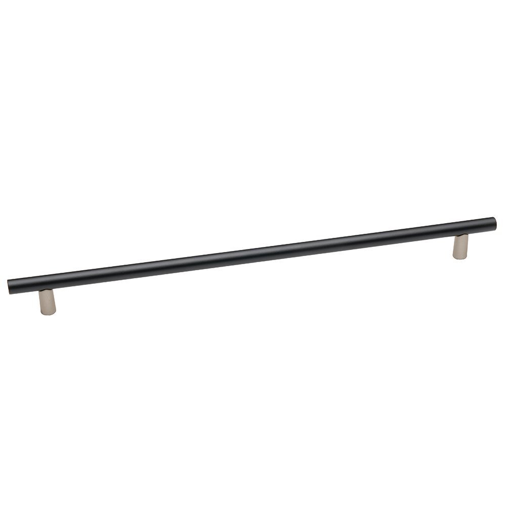 18" Centers Smooth Bar Appliance Pull in Matte Nickel And Matte Black