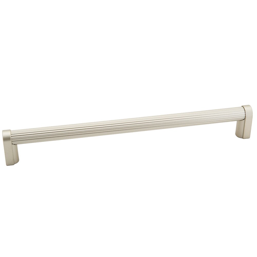 12" Centers Appliance Pull Ribbed Bar in Matte Nickel 