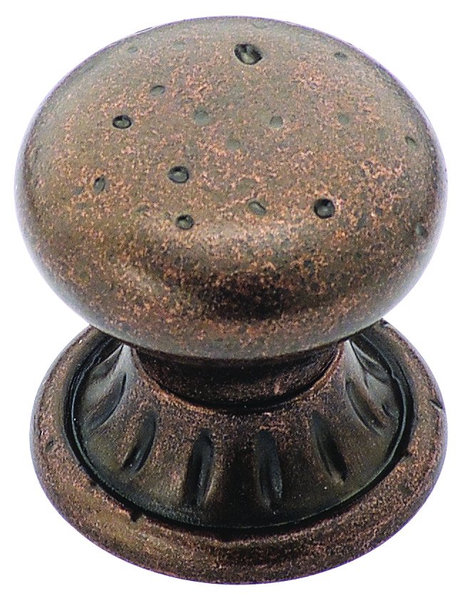 Rustic Bronze Euro Stone Circle Knob