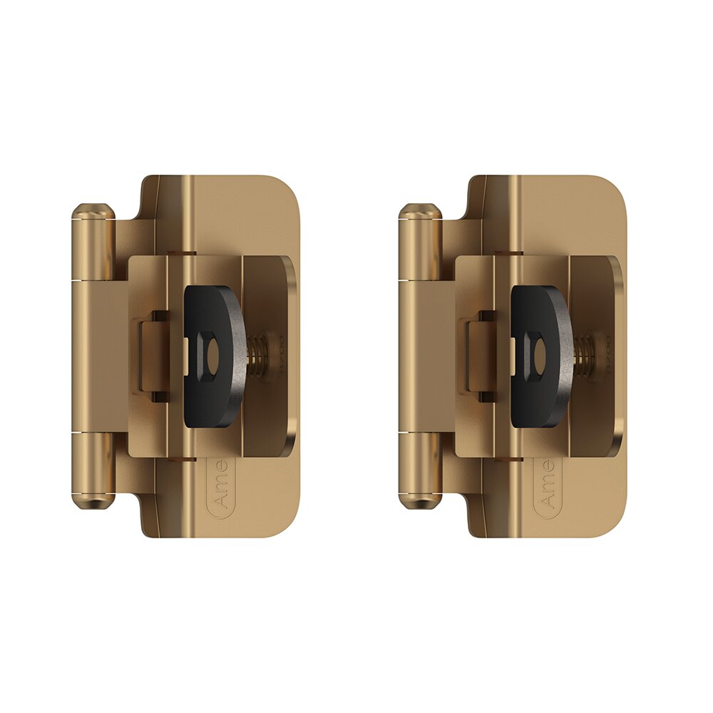 3/8" (10 mm) Inset Double Demountable Cabinet Hinge (Pair) in Champagne Bronze