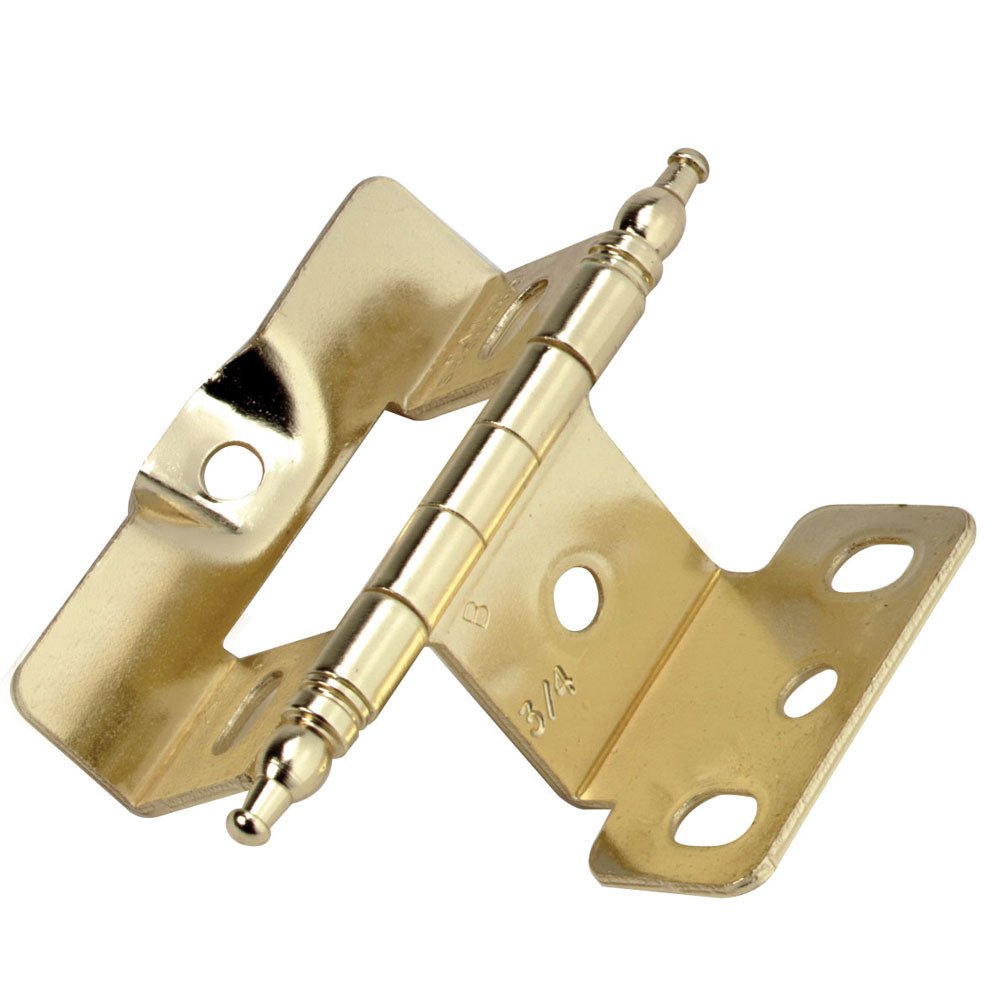 Full Inset, Full Wrap, 3/4" Door Thickness, Minaret Tip (Sold Indvidualy) - Polished Brass