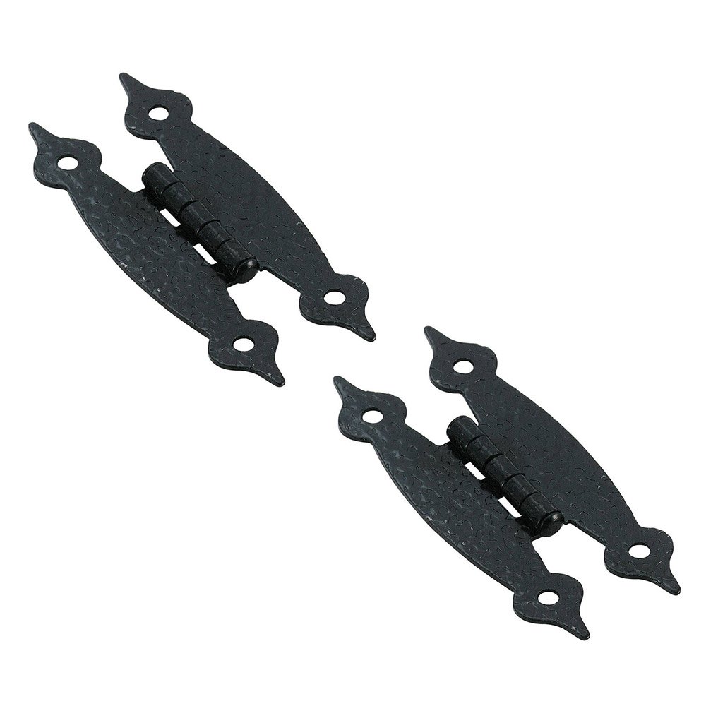 Non Self Closing Surface Mount Hinge (Pair) in Colonial Black