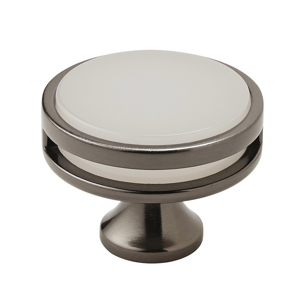 1 3/4" Diameter Knob in Gunmetal/Frosted Acrylic